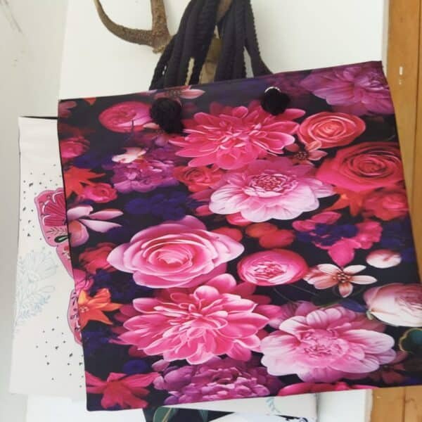 floral tote bag