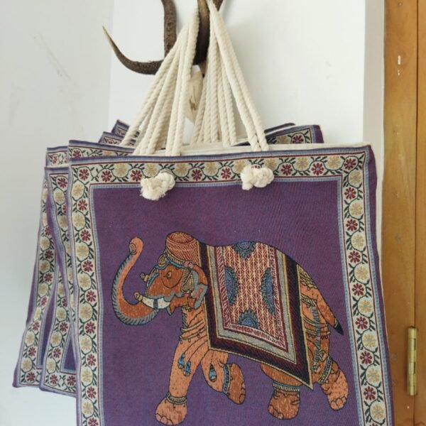 elephant print tote bag